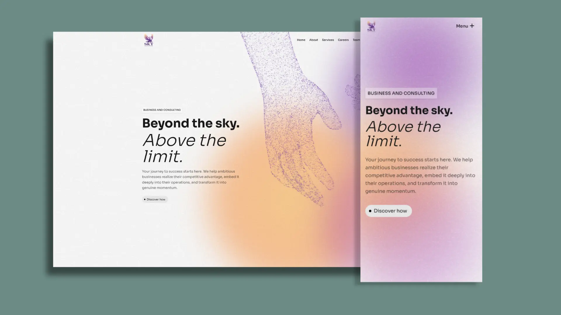 Sky Alliance hero and key messaging